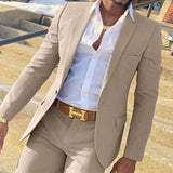 Beige Men's Suit Wedding | Men's Clothing Wedding | Groomsmen Suits