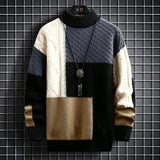 Autumn And Winter New Sweater Warm Fashion Stitching Color