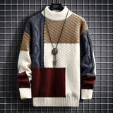 Autumn And Winter New Sweater Warm Fashion Stitching Color