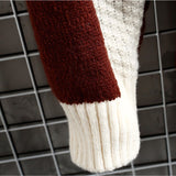 Autumn And Winter New Sweater Warm Fashion Stitching Color