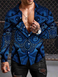 Jealí' Bohemian Men Shirt Fashion 3D Printing Shirts Pattern Casual