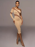 Mesh One Shoulder Sexy Dress | Elegant Party Dress | Street