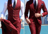 Classy Wedding Tuxedos Suits Slim Fit Bridegroom For Men 3 Pieces