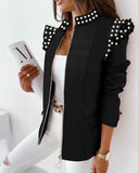 Leopard Printed Ruffled Long sleeved White Jacket