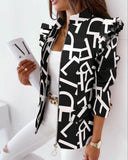 Leopard Printed Ruffled Long sleeved White Jacket