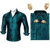 Men Long Sleeve Paisley Dress Shirt | Flower Shirt Men Long Sleeves -