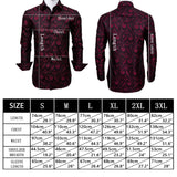 Men Long Sleeve Paisley Dress Shirt | Flower Shirt Men Long Sleeves -