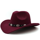 3 Sizes Parent-child Men Women Kids Western Cowboy Hats Wide Brim