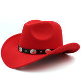 3 Sizes Parent-child Men Women Kids Western Cowboy Hats Wide Brim