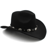 3 Sizes Parent-child Men Women Kids Western Cowboy Hats Wide Brim