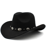 3 Sizes Parent-child Men Women Kids Western Cowboy Hats Wide Brim