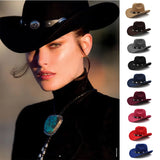 3 Sizes Parent-child Men Women Kids Western Cowboy Hats Wide Brim