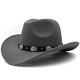 3 Sizes Parent-child Men Women Kids Western Cowboy Hats Wide Brim