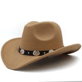 3 Sizes Parent-child Men Women Kids Western Cowboy Hats Wide Brim