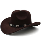 3 Sizes Parent-child Men Women Kids Western Cowboy Hats Wide Brim