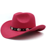 3 Sizes Parent-child Men Women Kids Western Cowboy Hats Wide Brim