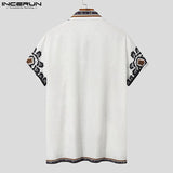 Vintage Button Shirt Men | Mens Clothing Vacations | Men Short Sleeves