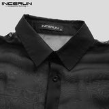 Black Transparent Shirt Men | Mens Stylish Button Shirts | Men's