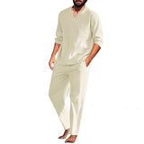 Loose Cotton Linen Two Piece Set