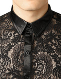 Sexy Mens See Lace Shirt | Men Transparent Sleeve Shirt | Men Lace