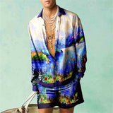 Men's 2-piece Long Sleeved Summer Beach Style