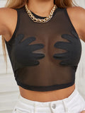 Sleeveless Sexy Tank Top Women Clothing See Through Y2k Accessories