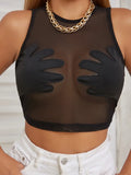 Sleeveless Sexy Tank Top Women Clothing See Through Y2k Accessories