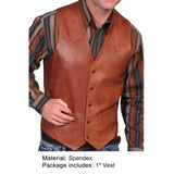 European business men's Vest fashion casual retro solid color V-neck