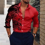 Design Men's Long Sleeve Shirts Trend Ethnic Style Men's