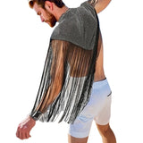 Men's Clothing Irregular Tank Tops Fashion Vests Tassel Patchwork