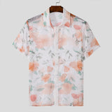 Transparent New Men's Floral Printed Shirts