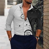 Design Men's Long Sleeve Shirts Trend Ethnic Style Men's