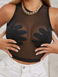 Sleeveless Sexy Tank Top Women Clothing See Through Y2k Accessories