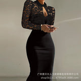 Long Sleeve Cutout Bodycon Dress Women Sexy Fashion