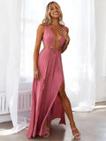 Summer Halther Long Dress Sexy Hollow Out