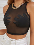 Sleeveless Sexy Tank Top Women Clothing See Through Y2k Accessories