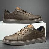 US Men's Lace Up Oxford Leather Shoes