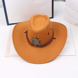 Unisex Women/Men Imitation Suede Western Hat