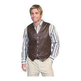 European business men's Vest fashion casual retro solid color V-neck