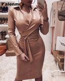 Elegant Women's PU Dress Sexy