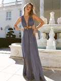 Summer Halther Long Dress Sexy Hollow Out