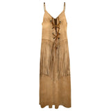 SUEDE LEATHER WESTERN SHIRT Sleeveless Dress