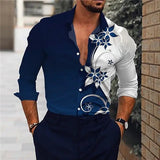 Design Men's Long Sleeve Shirts Trend Ethnic Style Men's