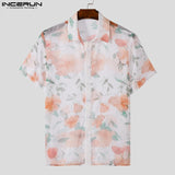 Transparent New Men's Floral Printed Shirts