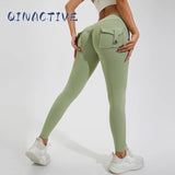 QINACTIVE Leggings Women For Gym With Pocket leggins Yoga Pants