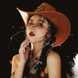 Unisex Women/Men Imitation Suede Western Hat