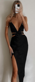 Jealí Sexy Hollow Out Sleeveless V-neck Maxi Dress Women