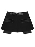 Cowgirl High Waist  Black Beading Bling Rhinestones Shorts