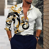 Design Men's Long Sleeve Shirts Trend Ethnic Style Men's