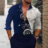 Design Men's Long Sleeve Shirts Trend Ethnic Style Men's